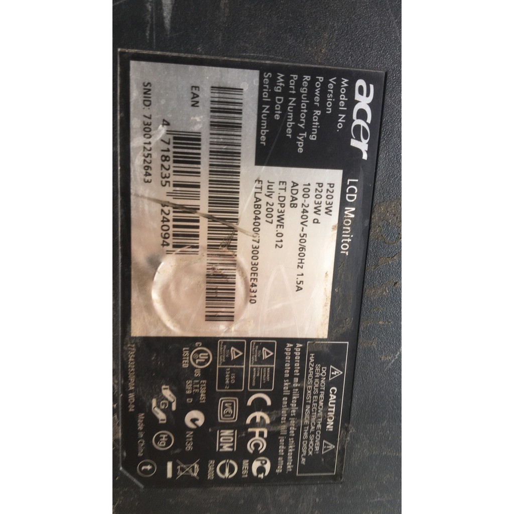 MÀN HÌNH LCD ACER P203W LCD Monitor Screen