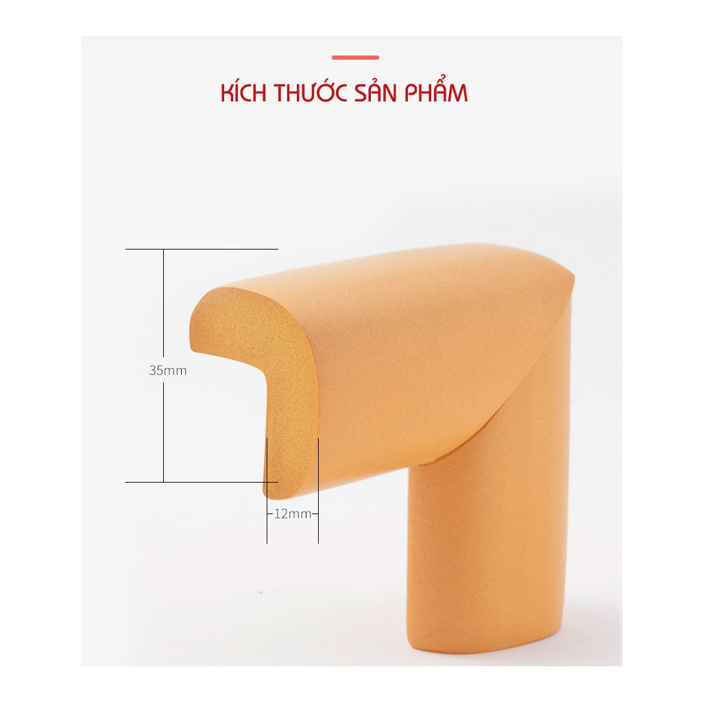 Bịt góc bàn Xốp 2 mét, Miếng bọc góc cạnh bàn kính an toàn chống va đập Cho Bé, bịt góc bếp