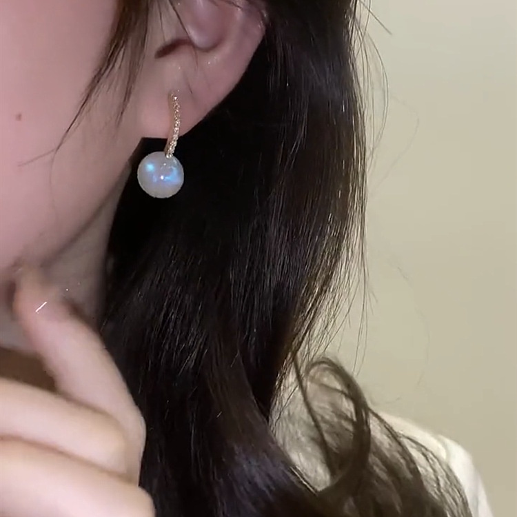 Bông Tai Hình Nàng Tiên Cá Đính Ngọc Trai Xinh Xắn 2022 S925