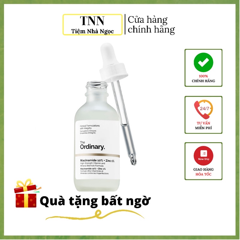 The Ordinary Niacinamide 10% + Zinc 1% serum tinh chất kiềm dầu, giảm mụn, thu nhỏ lỗ chân lông - Tiệm Nhà Ngọc