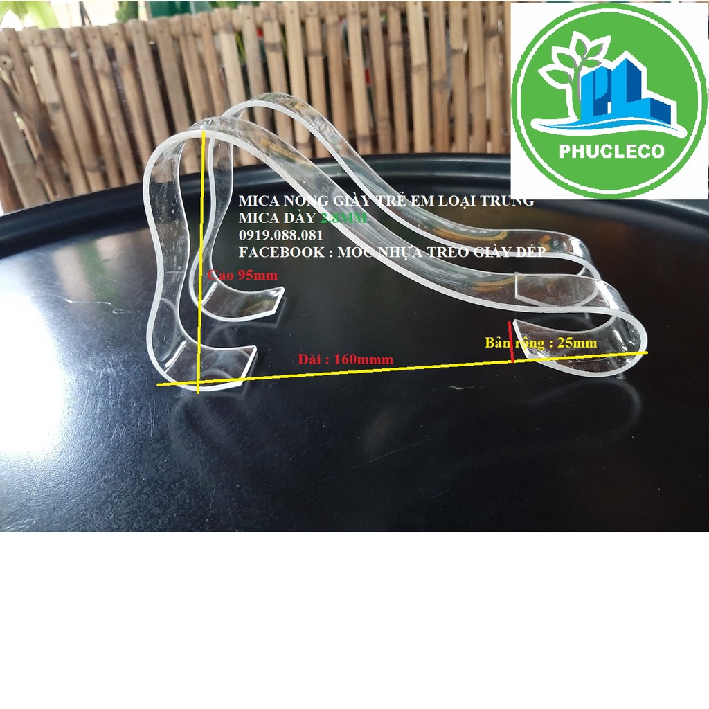 Nhựa mica giữ form giày dép của trẻ em combo 10 cái