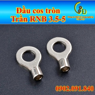 Đầu cos tròn bằng đồng [100cái] Đầu cốt bấm dây điện 2.5-4mm, cosse (cót) RNB 3.5