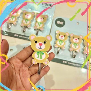 Combor 3 móc dán tường hook hình gấu siêu xinh