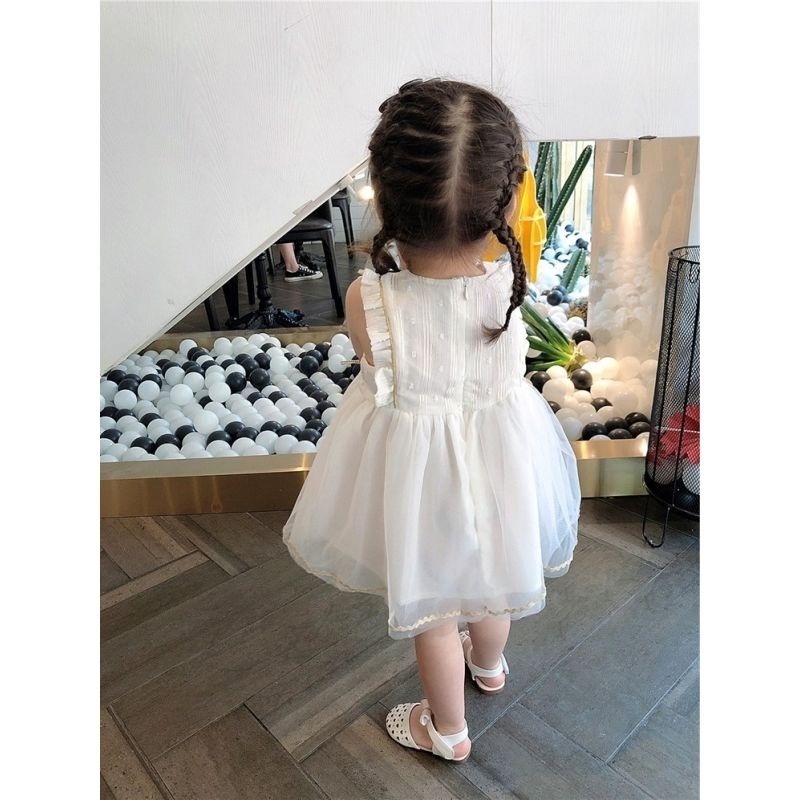 Đầm Công Chúa Thiết Kế Lưới Phong Cách Phương Tây Thời Trang Mùa Hè Mới Cho Bé Gái