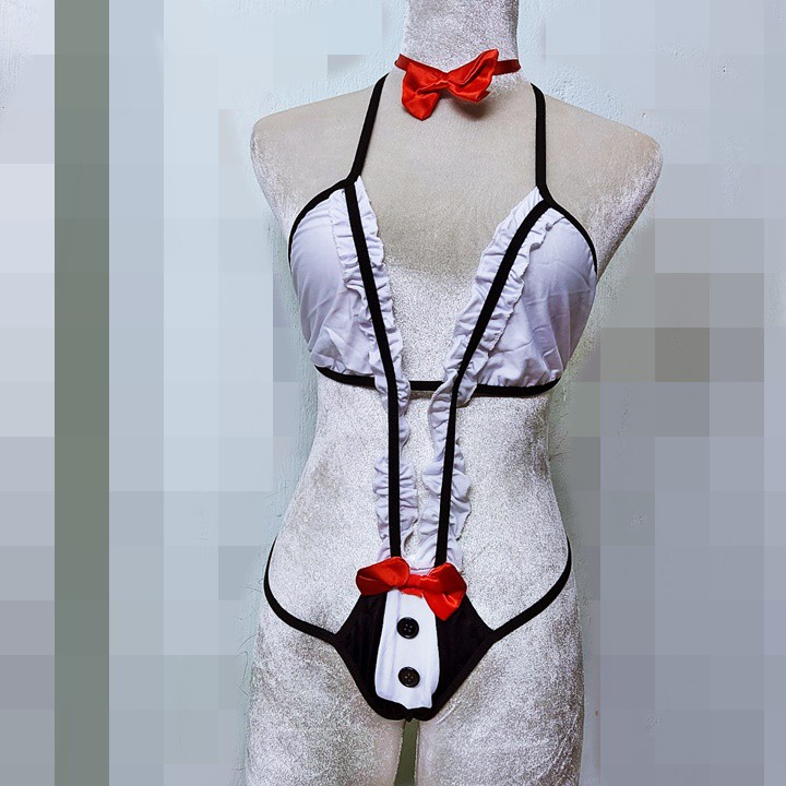 [Sỉ-Rẻ] Đồ ngủ sexy cosplay người hầu Châu Âu kèm nơ cổ [Lẻ-Sỉ]
