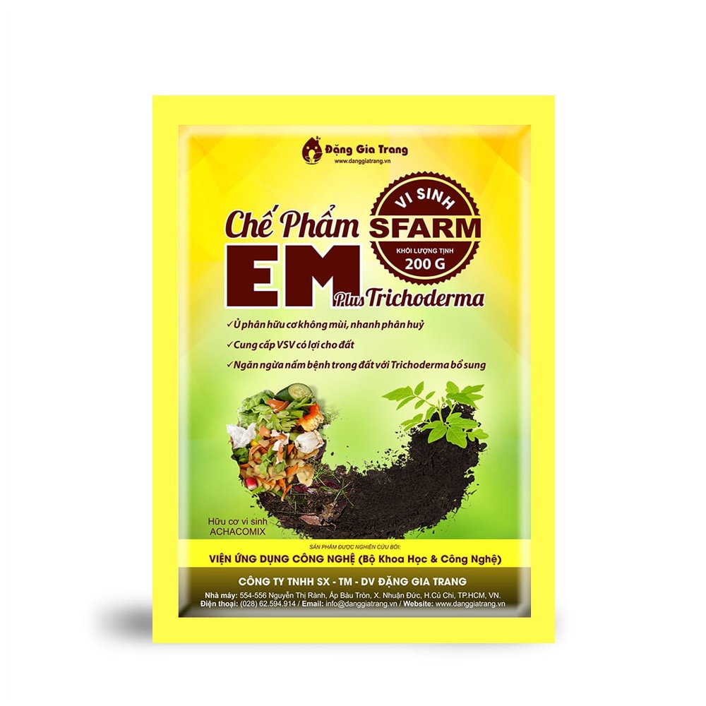 Chế phẩm EM Plus Trichoderma Sfarm - Gói 200 gram