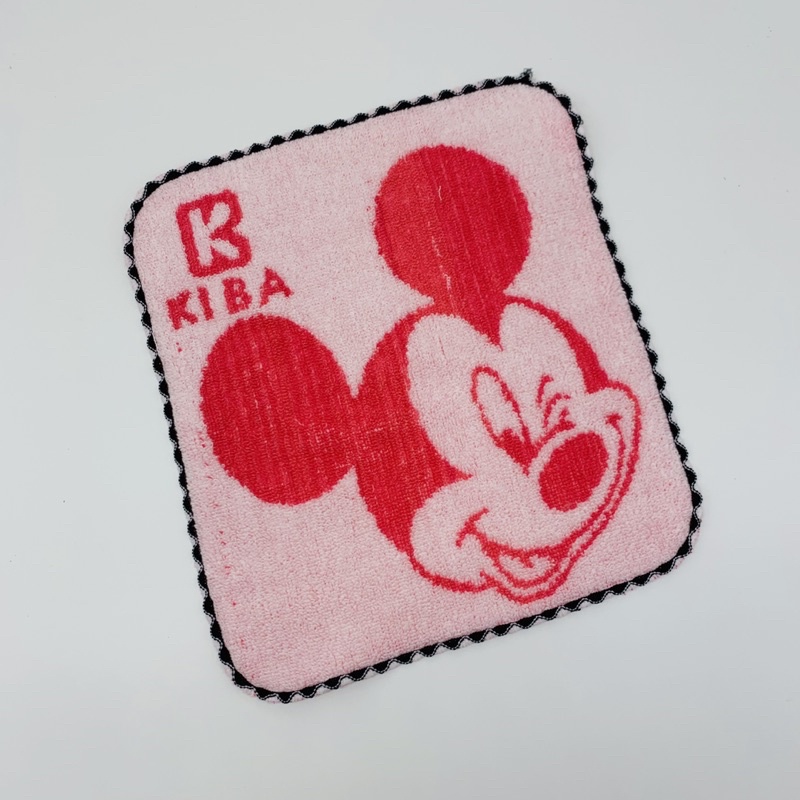 Khăn Mặt Cho Bé KIBA Họa Tiết Chuột Mickey KT 25x25cm Chất Cotton Êm, Mềm, Thấm Hút Tốt, An Toàn