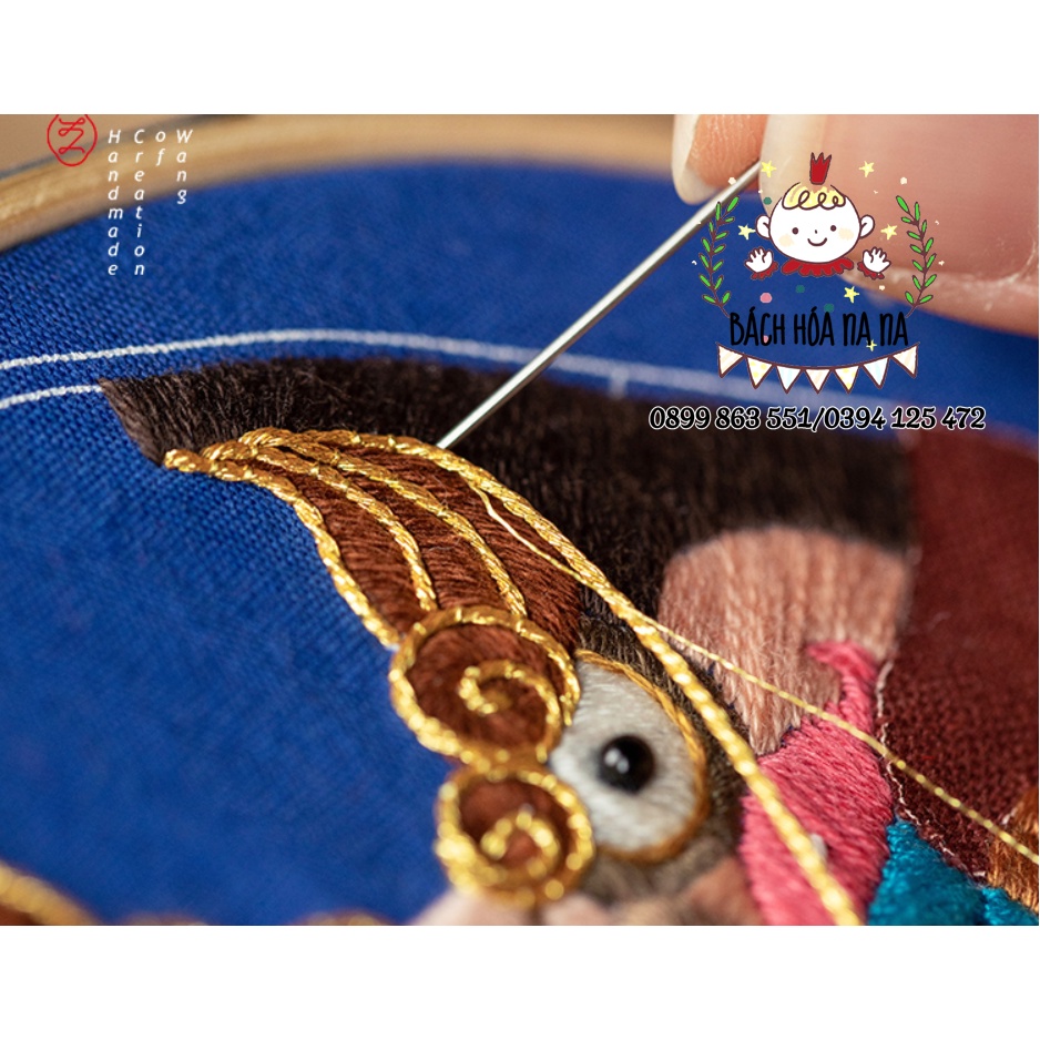 DIY / BỘ KIT TỰ THÊU TÚI THƠM Trâu Đại Ca - Thần Tài Lộc - Thần Mèo May Mắn - Handmade Nana Shop