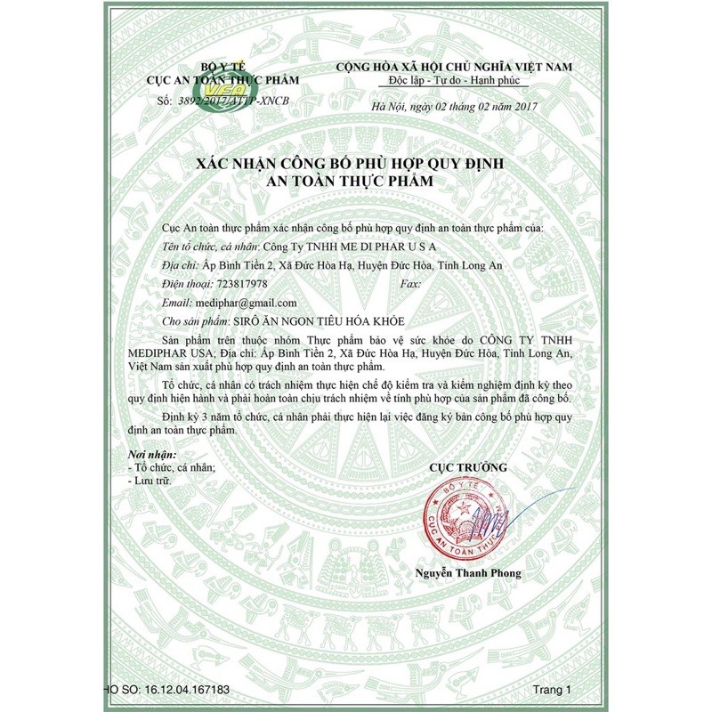 [Hộp 20 ống] Siro ăn ngon tiêu hóa khỏe, giúp bé ăn ngon | Thế Giới Skin Care