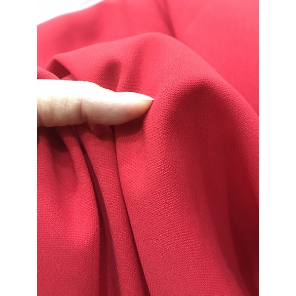 Vải tuyết mưa màu đỏ tươi co dãn dày mềm đẹp sang _giá 1m (khổ 1m5)may Quần Tây , Đầm váy