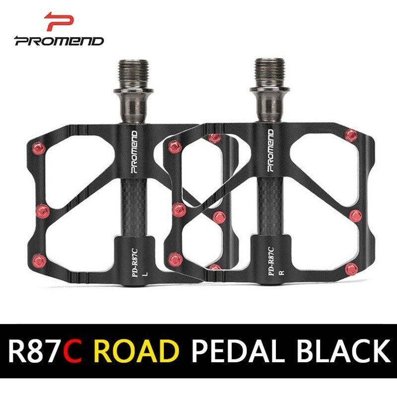 Pedal PROMEND PD- M86/R87c Siêu Nhẹ Trục Carbon Hợp Kim Nhôm 3 Vòng Bi Dành Cho Road/MTB