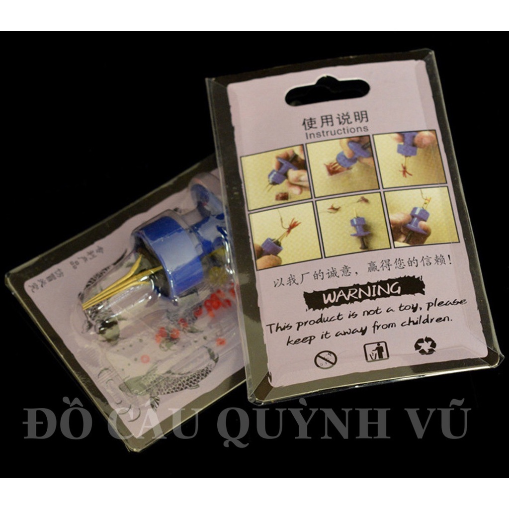 Kẹp + chun buộc mồi câu cá, chun buộc hạt xả câu đơn câu đài