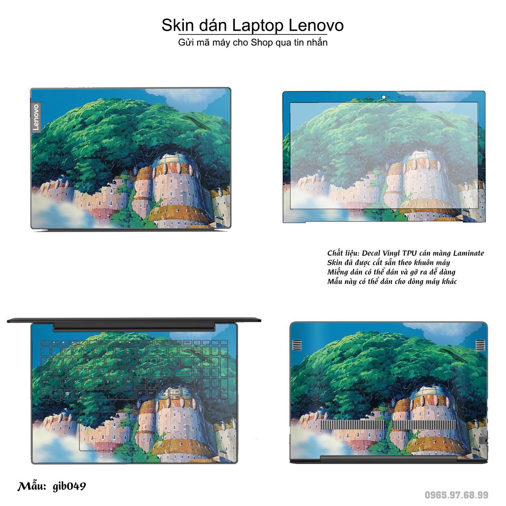Skin dán Laptop Lenovo in hình Ghibli photo (inbox mã máy cho Shop)