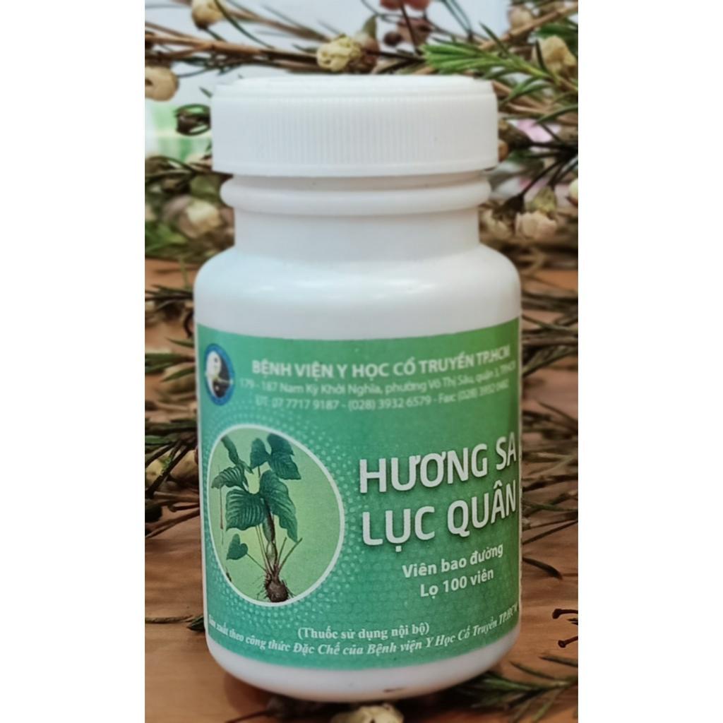 HƯƠNG XA LỤC QUÂN - Hỗ Trợ Viêm Đại Tràng Phân Nát - Bệnh Viện Y HỌC CỔ TRUYỀN Tp. HCM ( lọ 100 viên bao đường )