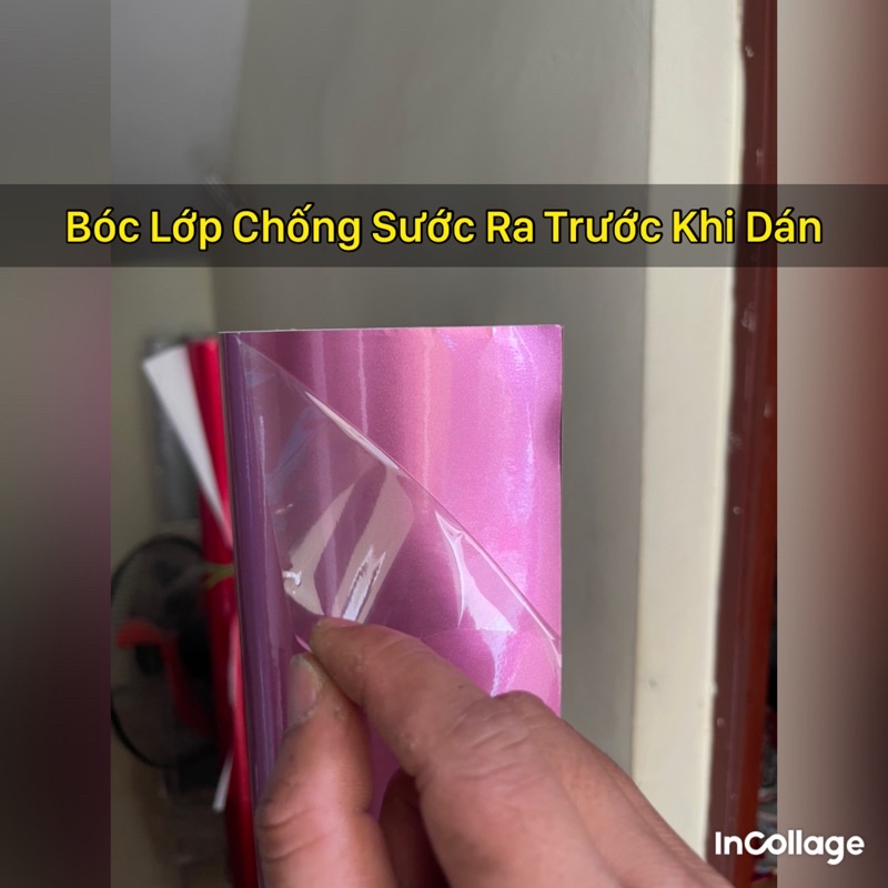 Decal kendy Màu Hồng Phấn 3 Lớp Cao Cấp