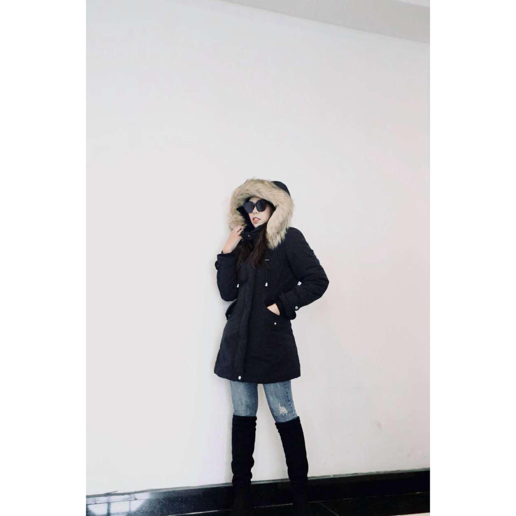 Áo parka Zara hàng xuất, lông đen [HÀNG SẴN] | BigBuy360 - bigbuy360.vn