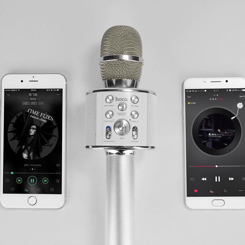 Mic Karaoke tích hợp Loa Bluetooth Hoco BK3 Cho điện thoại, máy tính bảng - BH 12 Tháng