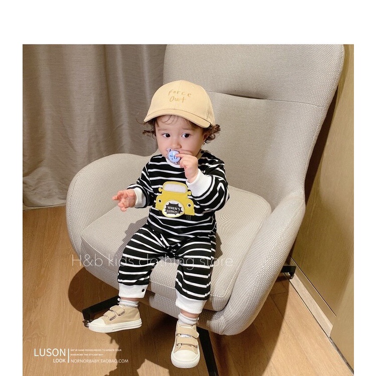 xả kho - Body kẻ oto 3 màu cho bé