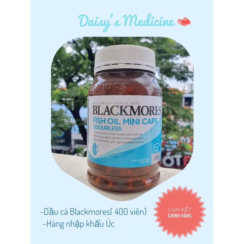 Dầu cá Blackmores Fish Oil Mini Caps Odourless (400 viên)