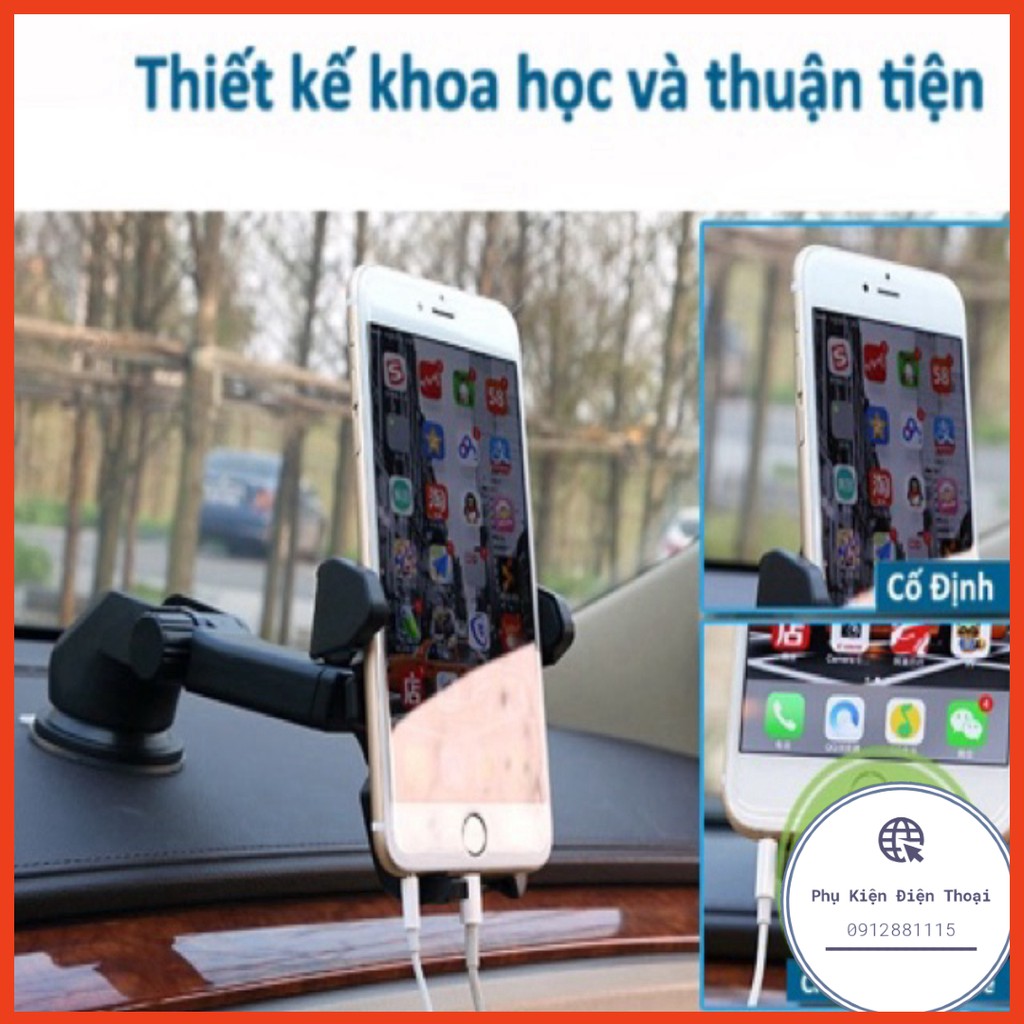 Giá đỡ kẹp điện thoại trên xe hơi xoay 360 độ, ô tô ở mọi vị trí kéo gấp thu gọn ⚡Phụ Kiện Điện Thoại⚡️