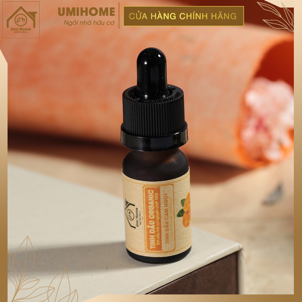 Tinh dầu Cam Ngọt thơm phòng hữu cơ UMIHOME nguyên chất 10ml - Giúp giảm stress, giúp ngủ ngon, massage thư giãn