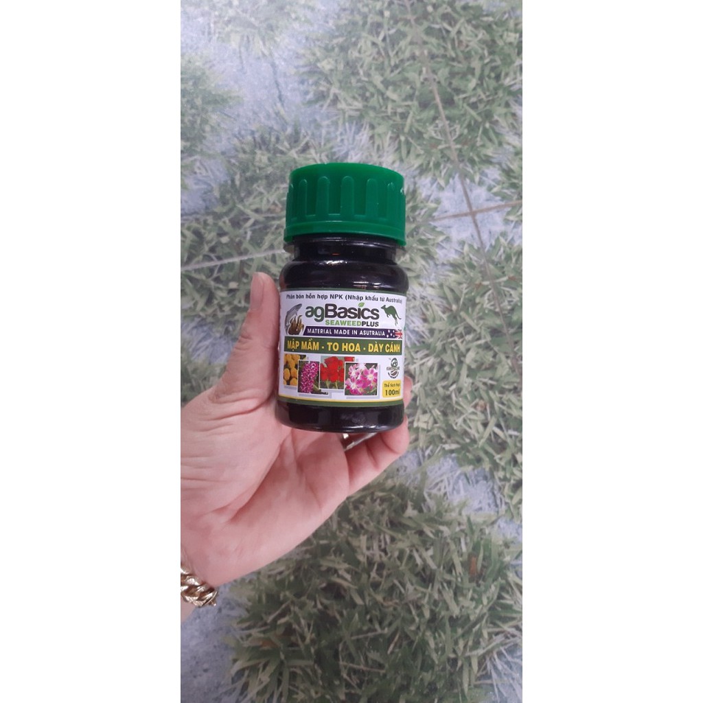 Phân bón lá Ag-basic mập mầm-to hoa- dày cánh lọ 100ml