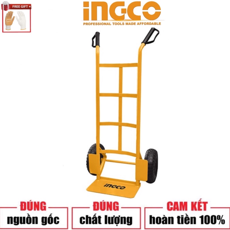 INGCO Xe đẩy hàng 2 bánh tay cầm (150kg) HHHT20221 (Cam kết Chính Hãng 100%)