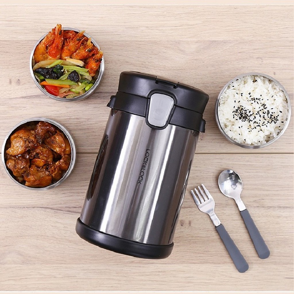 Bộ Hộp Cơm Giữ Nhiệt Easy Take Lunch Box Lock&amp;Lock LHC8034 (2000ml)