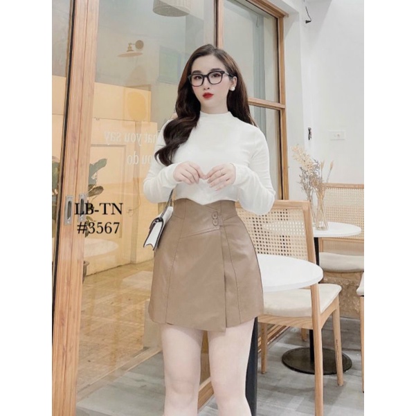 Quần giả váy vạt lệch 2 cúc hàng QCL1