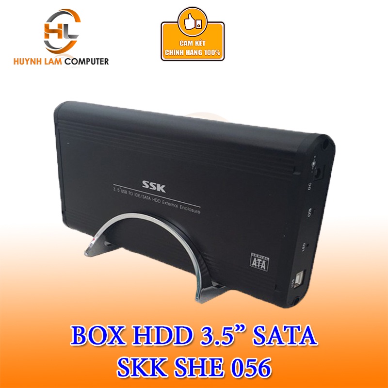 Box HDD 3.5inch SSK SHE 056 chuẩn Sata USB 2.0 hỗ trợ ổ cứng lên tới 2TB