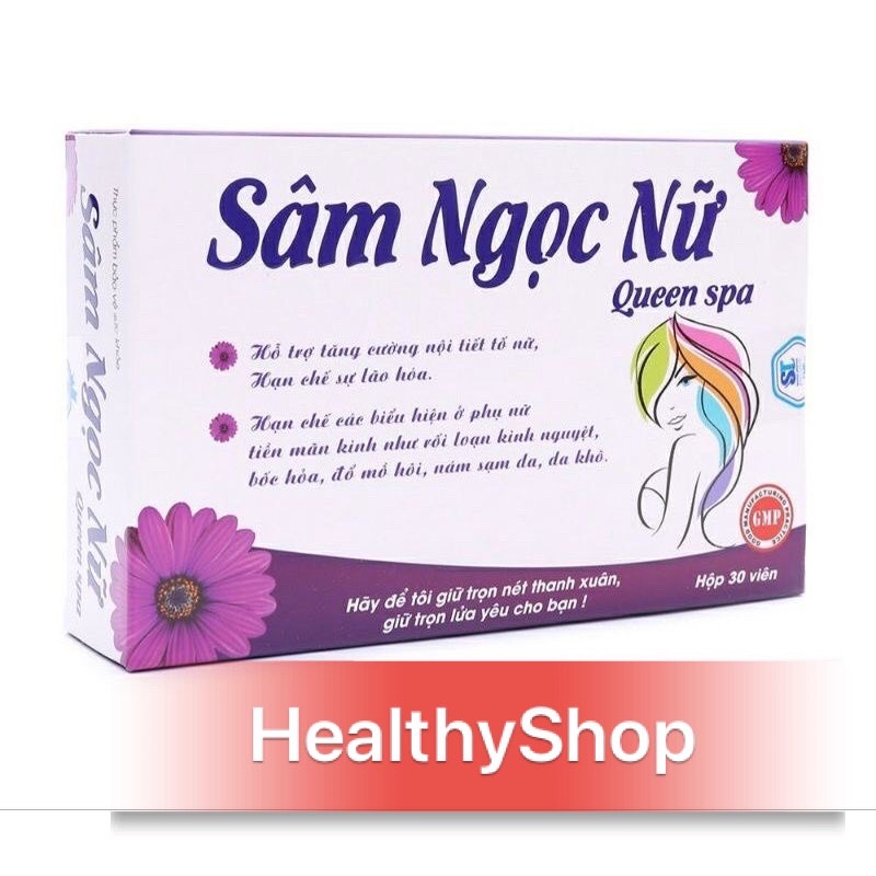 Viên uống SÂM NGỌC NỮ QUEEN SPA tăng nội tiết tố nữ ,giảm nám sạm da ,tăng cường sinh lý nữ - Hộp 30 viên