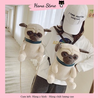 bl2 túi đeo chéo và ba lô thú bông chó pug siêu đẹp cá tính