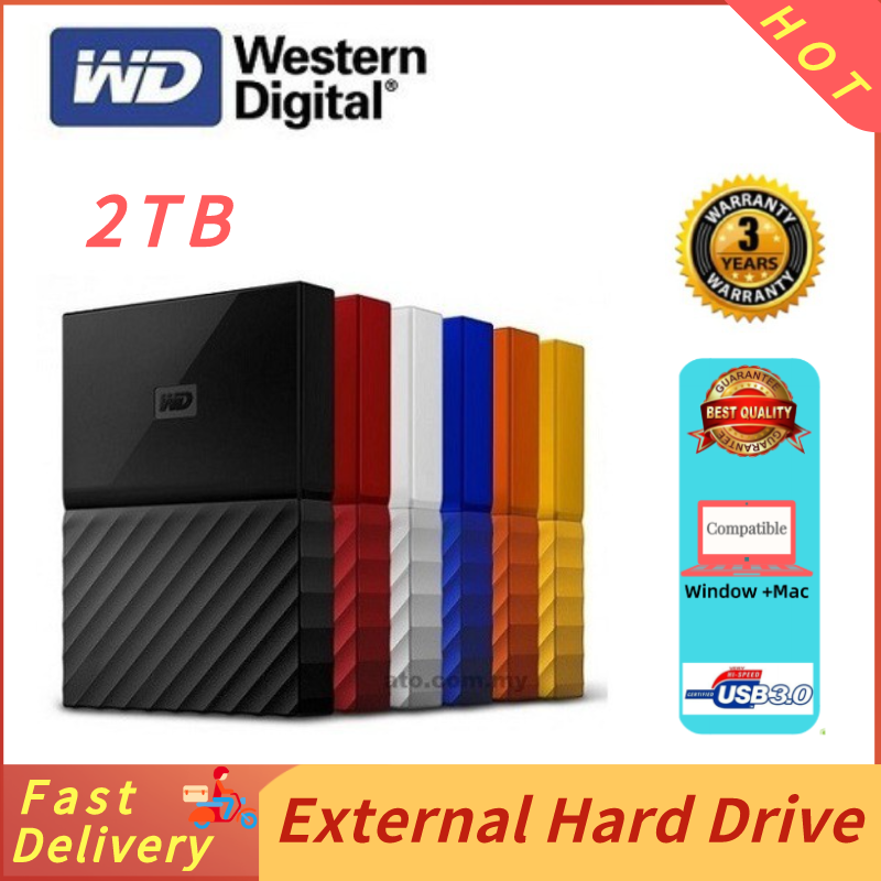 WESTERN DIGITAL Ổ Cứng Ngoài Hdd 2tb Usb3.0 Wd Kèm Phụ Kiện