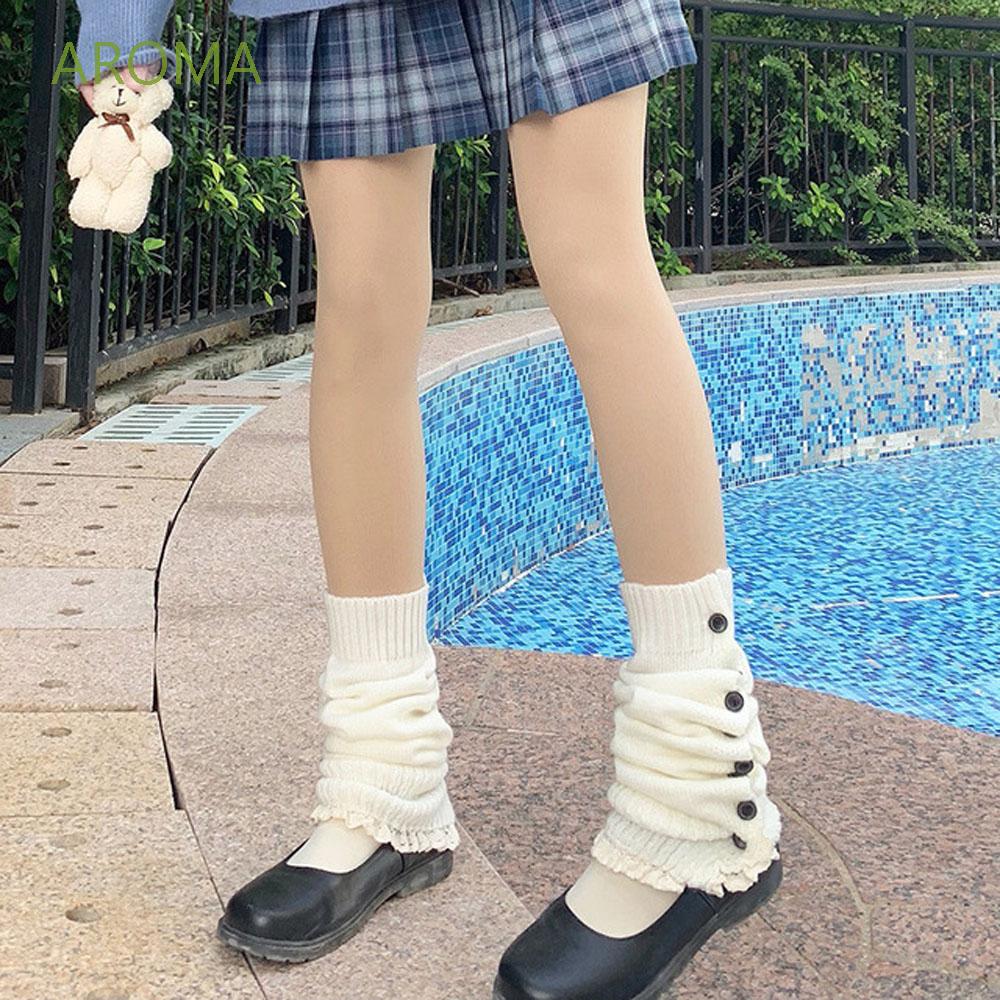 Vớ ống chân dệt kim giữ ấm cho mùa đông thời trang Nhật Bản