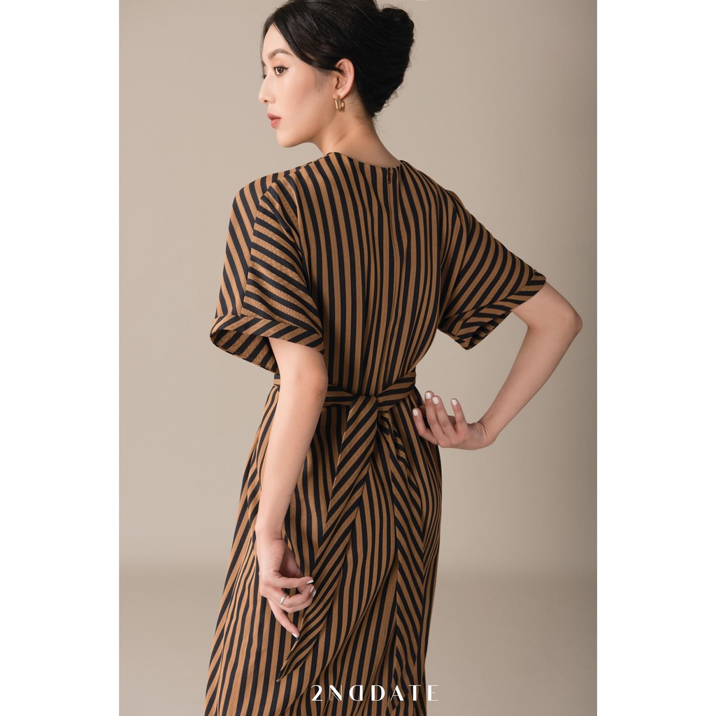 Váy liền suông nữ kẻ 2ND DATE DR050LE