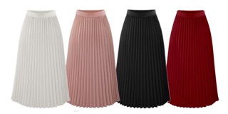 (sẵn hàng)Chân váy midi xếp ly