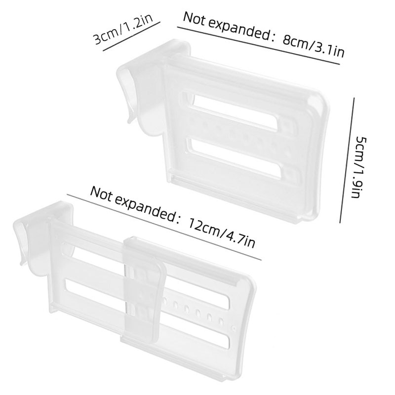 Set 4 kẹp vách ngăn HOUSEEKER đa năng bằng nhựa dành cho khay giữ đồ trong tủ lạnh