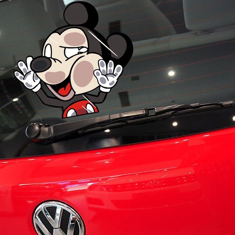 Miếng Dán Trang Trí Xe Hơi Họa Tiết Hoạt Hình Siêu Nhân / Gấu Pooh Vui Nhộn