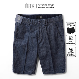 | Satoshi | Quần short nam SAQS42 chất kaki co giãn dáng vừa màu xanh melange, màu sắc trẻ trung