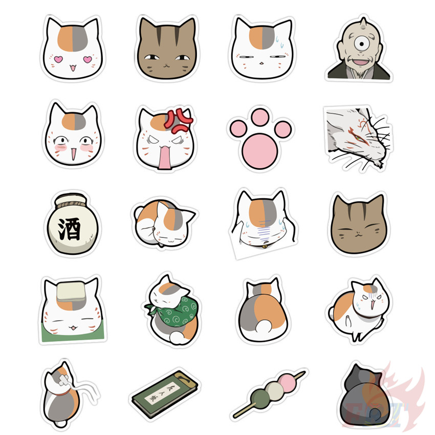 Bộ 40 miếng dán trang trí album hình anime Natsume Takashi Madara DIY