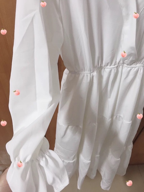 (Sẵn) Váy trắng cổ V đôi bạn thân ( có ảnh thật) | BigBuy360 - bigbuy360.vn