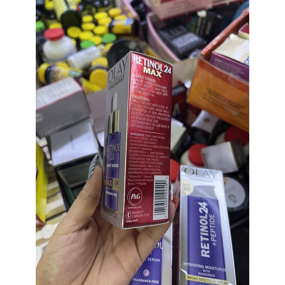 Kem olay retinol 24 max 2x dưỡng ẩm chống lão hóa, tái tạo da trắng sáng ban đêm