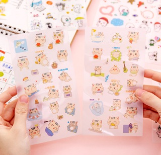 Set 6 tấm sticker Mèo Cute