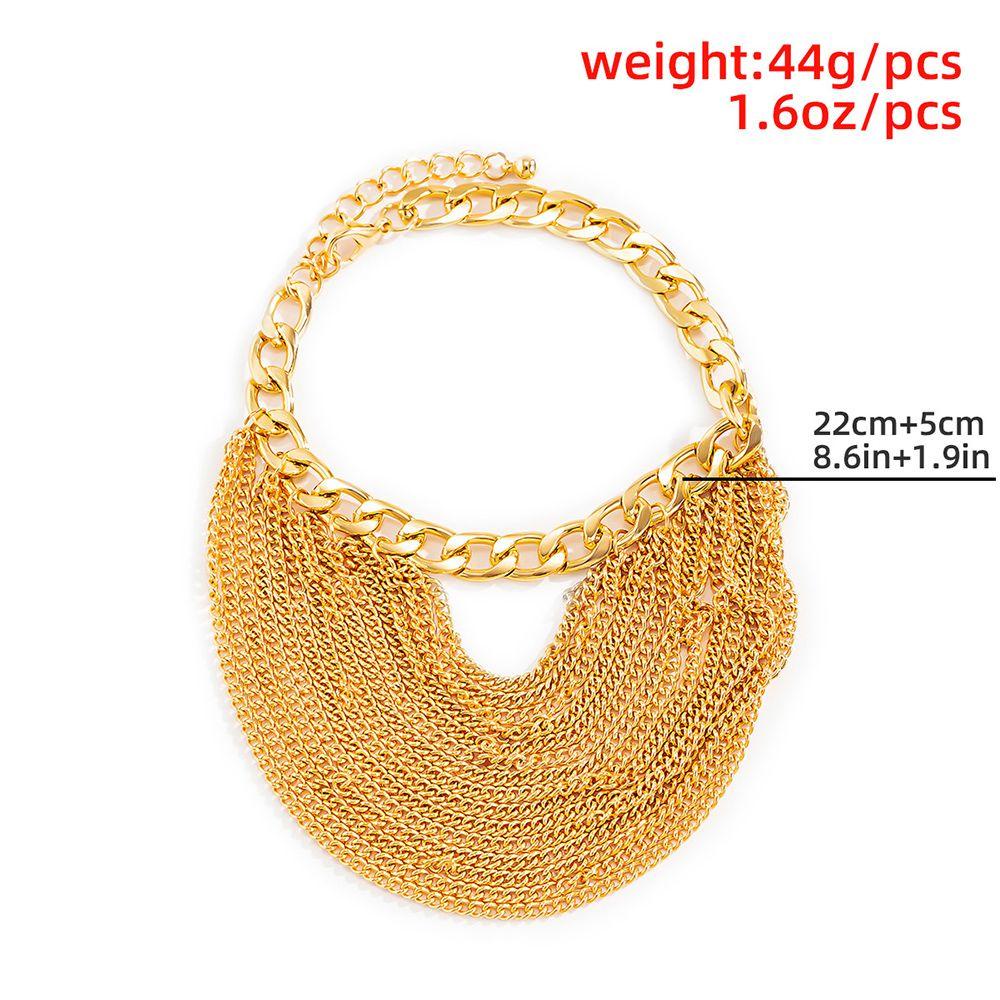 QQMALL Lắc Chân Nhiều Lớp Đính Tua Rua Phong Cách Hàn Quốc Cho Nữ