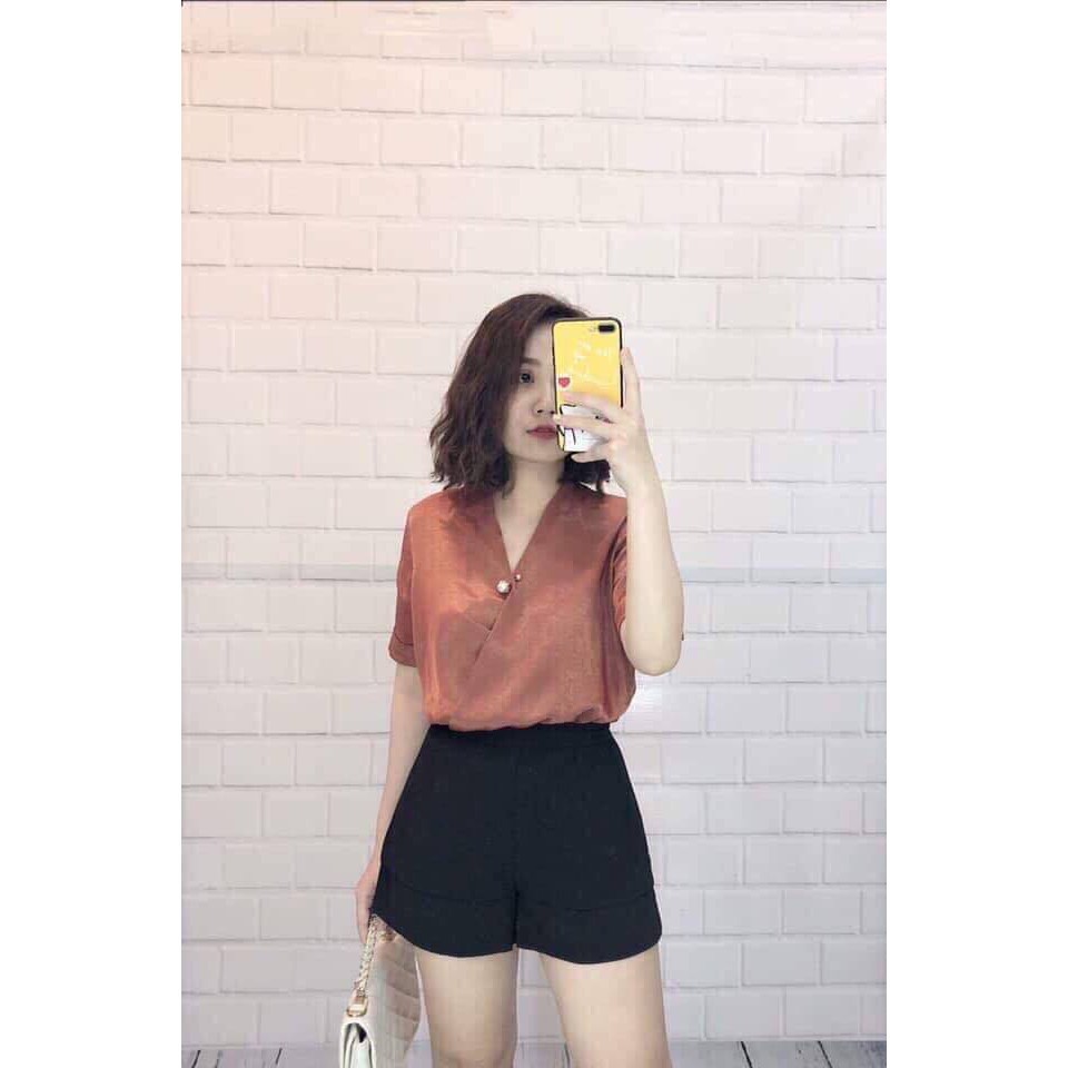 [ xả kho ] HS Áo chéo lụa nhũ