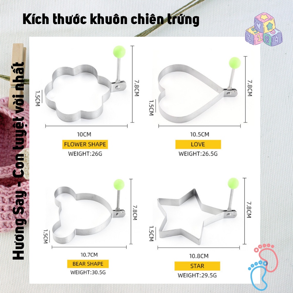 khuôn rán trứng tạo hình ngộ nghĩnh ( 1 cái )