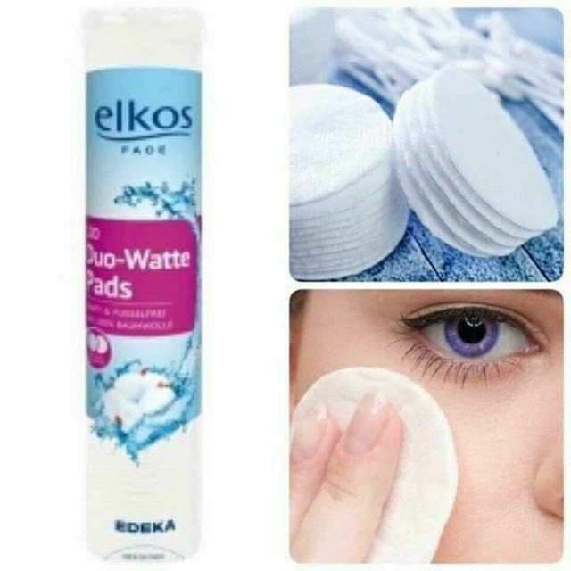 Bông tẩy trang Đức Elkos [140 miếng]