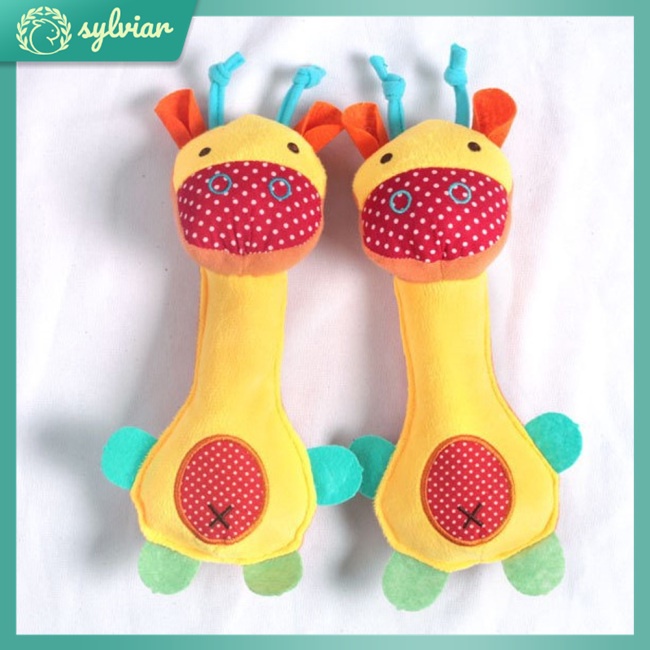 Đồ Chơi Lục Lạc Hình Động Vật Hoạt Hình Nhồi Bông Mềm Mại Cho Bé