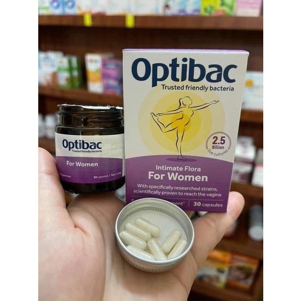 Men vi sinh Optibac probiotics for women tím 30 viên, 90 viên