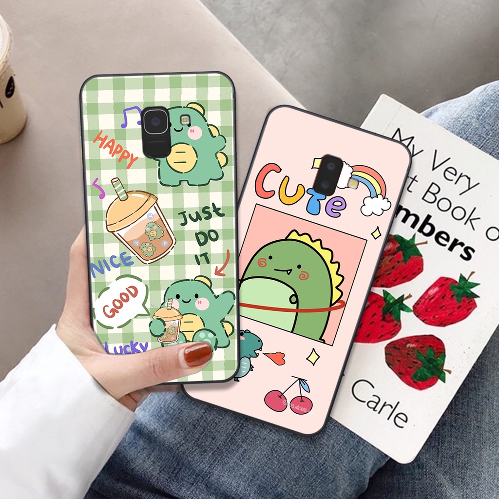 Ốp lưng Samsung Galaxy J6 - J6+ (PLUS) in hình khủng long cute